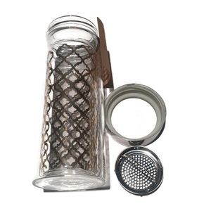 Glass Tea Carafe double walled with tea strainer